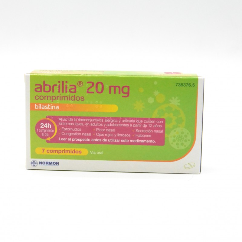 ABRILIA EFG 20 MG 7 COMPRIMIDOS (BLISTER AL/AL/PA-PVC) Medicamentos