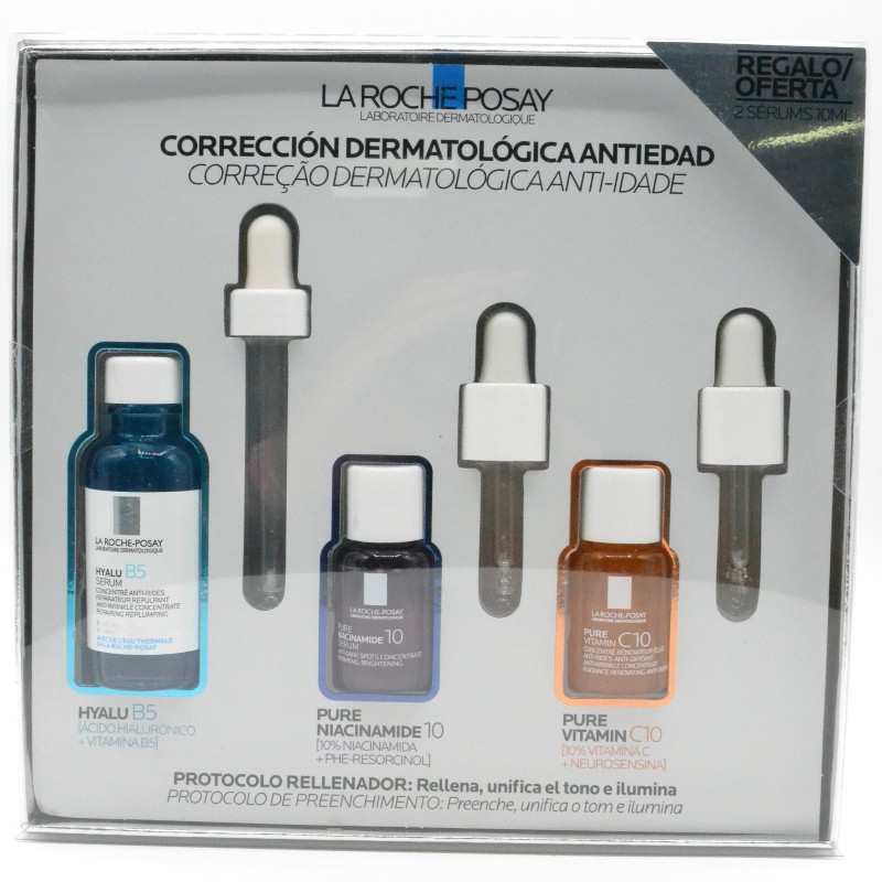 COFRE HYALU B5 SERUM 30ML + VITC 10ML + ANTHELIOS AGE CORRECR SPF50+15 ML Antiedad