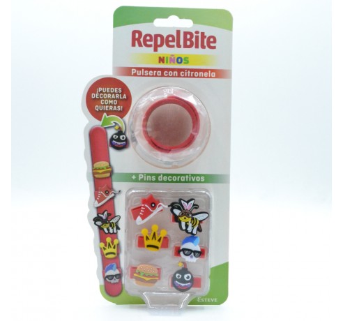 REPELBITE PULSERA NIÑOS CITRONELA+PINS AMARILLA Anti-mosquitos