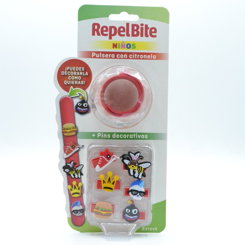 REPELBITE PULSERA NIÑOS CITRONELA+PINS AMARILLA Anti-mosquitos