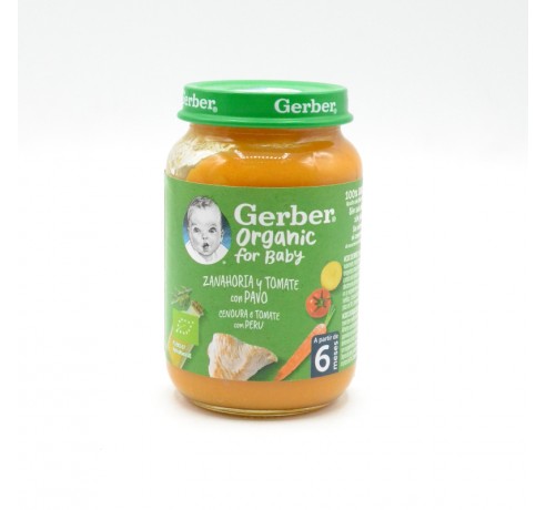 GERBER POTITO ZANAHORIA TOMATE PAVO 190 G Parafarmacia