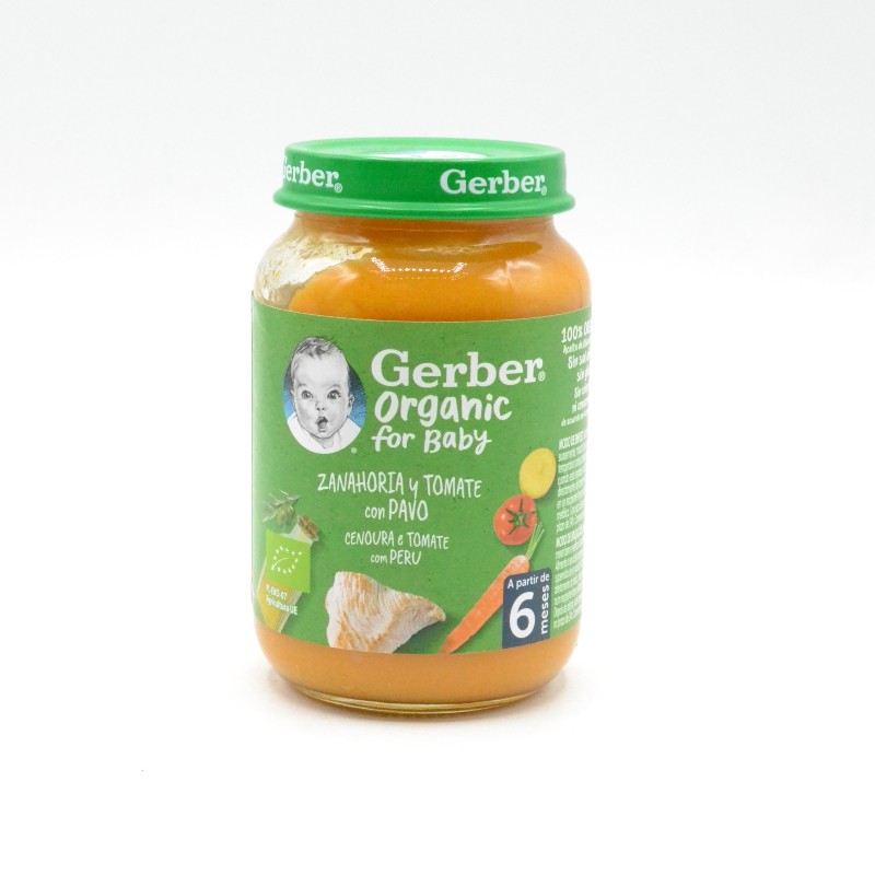 GERBER POTITO ZANAHORIA TOMATE PAVO 190 G Parafarmacia