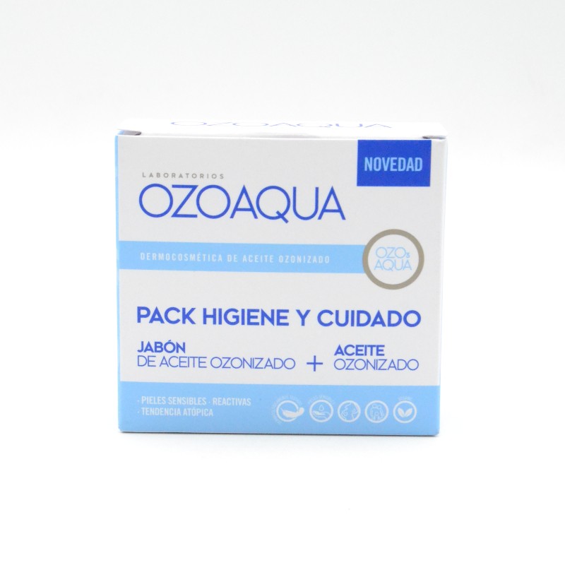OZOAQUA PACK PASTILLA JABON 100 G + ACEITE 15 ML Parafarmacia