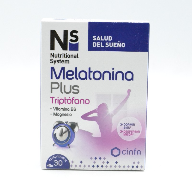 NS MELATONINA PLUS TRIPTOFANO 30 COMPRIMIDOS Parafarmacia NS MELATONINA PLUS TRIPTOFANO 30 COMPRIMIDOS Parafarmacia