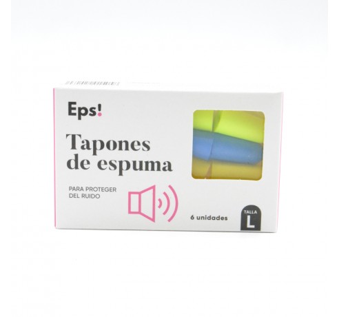 EPS TAPONES DE ESPUMA COLORES 6 UNIDADES TALLA L Parafarmacia