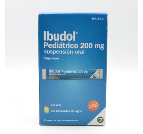 IBUDOL PEDIATRICO 200 MG 20 SOBRES SUSPENSION ORAL 10 ML Parafarmacia
