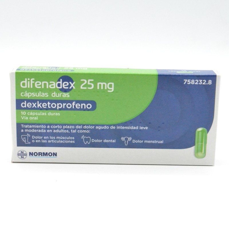 DIFENADEX 25 MG 10 CAPSULAS Parafarmacia