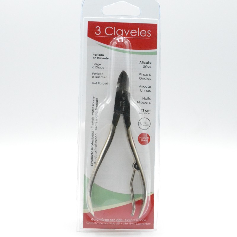 3 CLAVELES ALICATE UÑAS 12CM Parafarmacia
