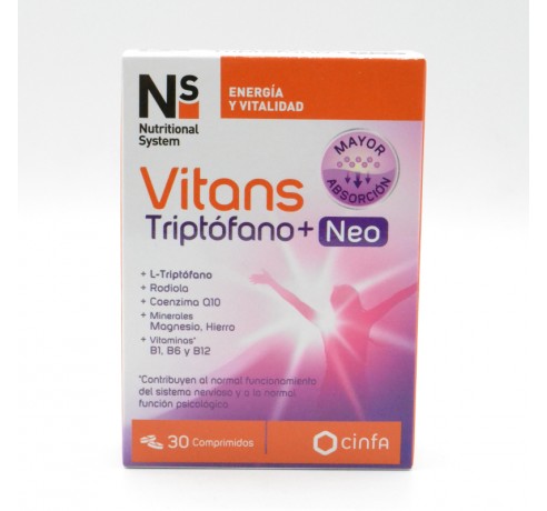 NS VITANS TRIPTOFANO+ NEO 30 COMPRIMIDOS Parafarmacia