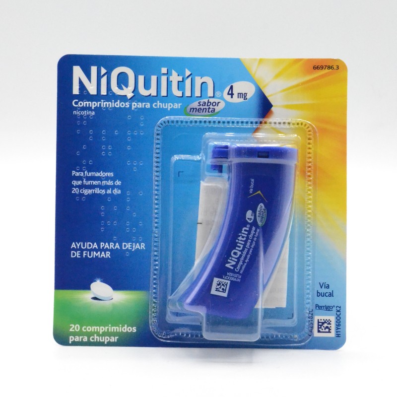 NIQUITIN 4 MG 20 COMPRIMIDOS PARA CHUPAR MENTA Anti-tabáquicos