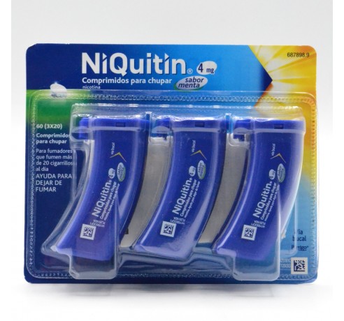 NIQUITIN 4 MG 60 COMPRIMIDOS PARA CHUPAR MENTA Anti-tabáquicos