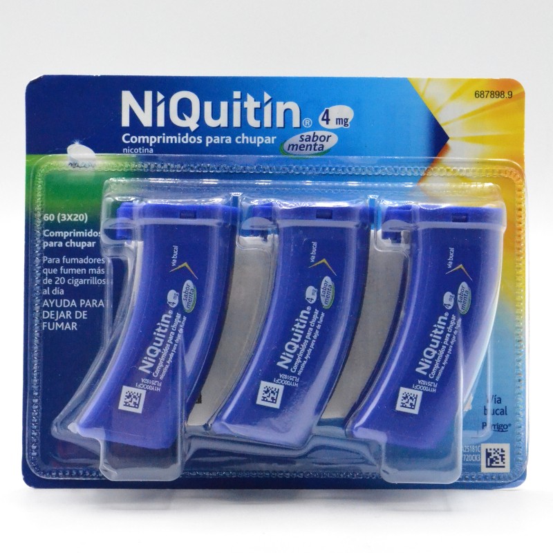 NIQUITIN 4 MG 60 COMPRIMIDOS PARA CHUPAR MENTA Anti-tabáquicos