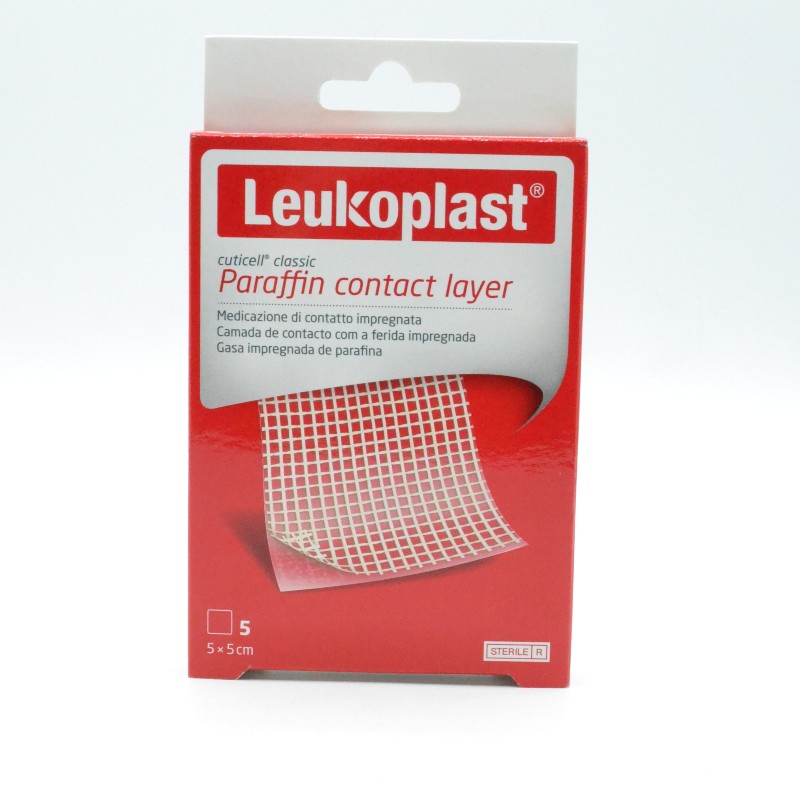 LEUKOPLAST CUTICELL GASA PARAFINADA 5CM X5CM 5U Parafarmacia