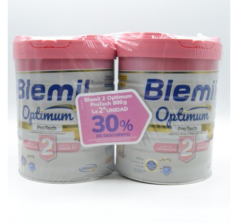 BLEMIL PLUS OPTIMUM 2 DUPLO 30%DTO EN LA 2º UD Leches