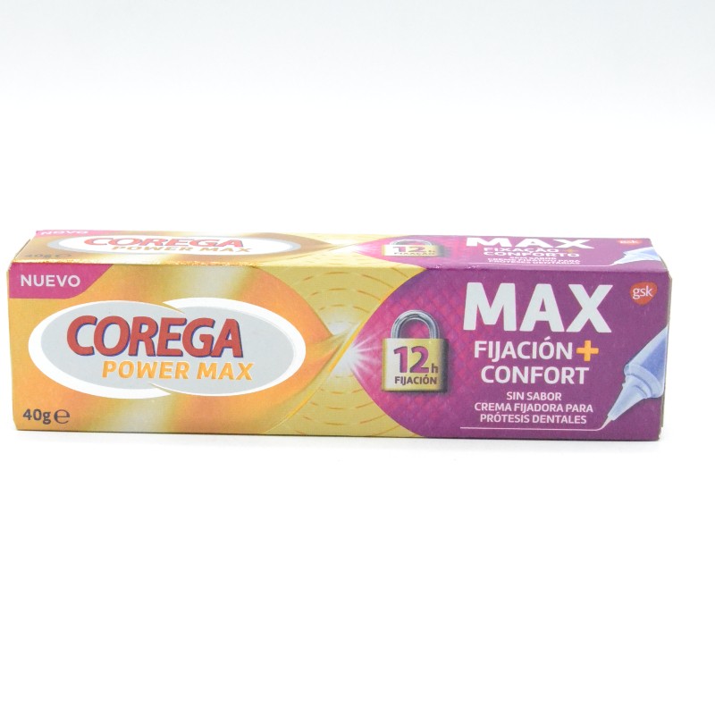 COREGA MAX FIJACION + CONFORT 40 G SIN SABOR Parafarmacia