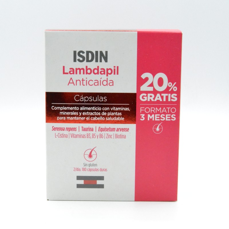 LAMBDAPIL ANTICAIDA 180 CAPS 20% GRATIS Anticaída