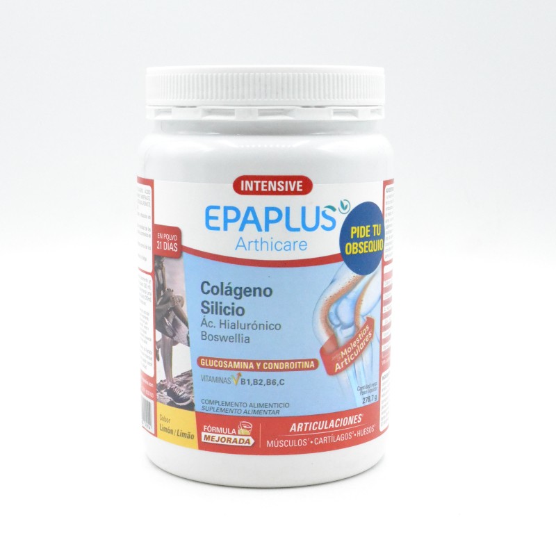 EPAPLUS INTENSIVO COLAGENO+SILICIO+HIALUR+BOSWELLIA POLVO LIMON 278,7 GR Articulaciones y huesos