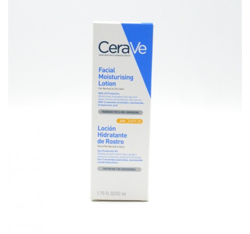 CERAVE LOCION HIDRATANTE ROSTRO SPF25+ 52 ML Hidratación