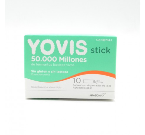 YOVIS 10 SOBRES BUCODISPERSABLES Parafarmacia