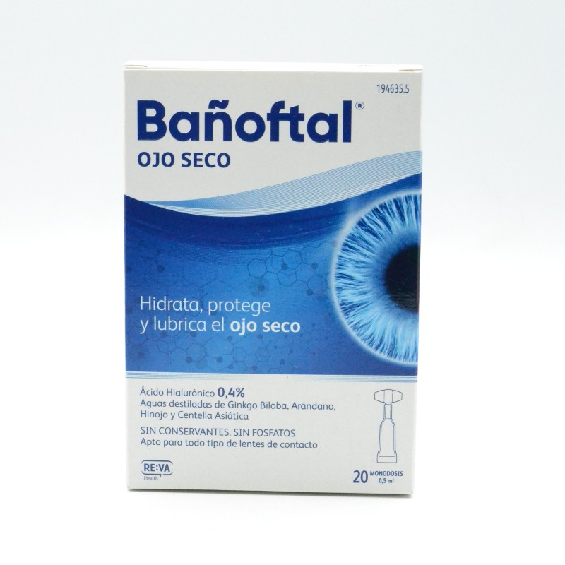 BAÑOFTAL OJO SECO 20 MONODOSIS X 0.5 ML Parafarmacia