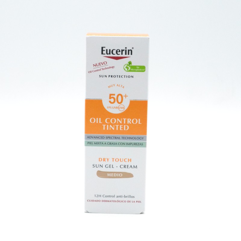 EUCERIN SOLAR ROSTRO OIL CONTROL 50+ COLOR 50 ML Parafarmacia