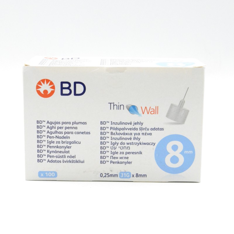 BD MICROFINE TW 0,25X8MM 100UDS R.320213 Parafarmacia