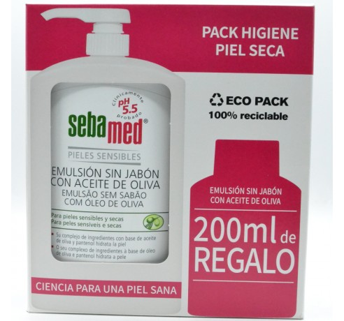 SEBAMED EMULSION S/JABON OLIVA 1L+200ML REGALO Parafarmacia