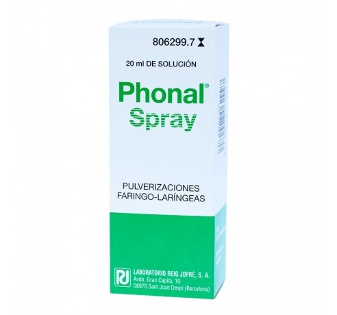 PHONAL SPRAY AEROSOL TOPICO SOLUCION 20 ML Medicamentos