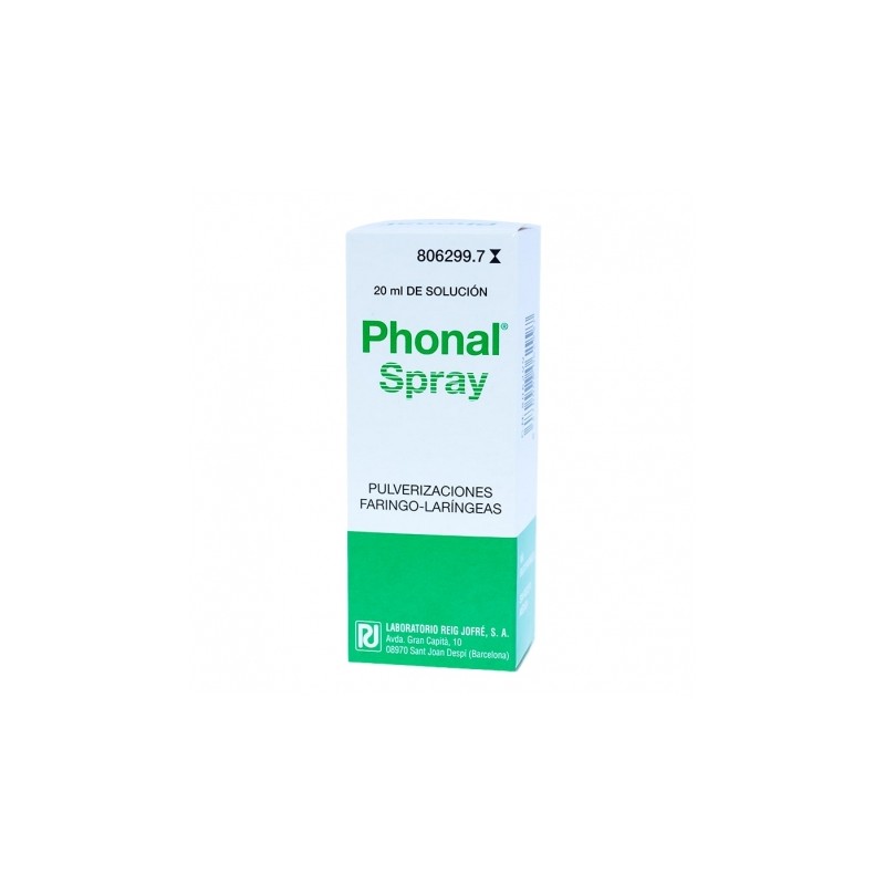 PHONAL SPRAY AEROSOL TOPICO SOLUCION 20 ML Medicamentos