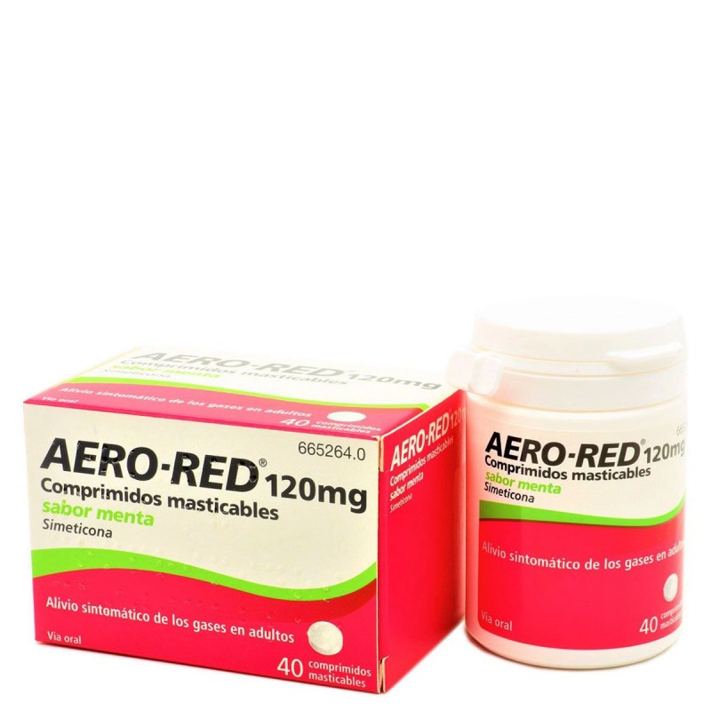 AERO RED 120 MG 40 COMPRIMIDOS MASTICABLES MENTA Antiflatulentos AERO RED 120 MG 40 COMPRIMIDOS MASTICABLES MENTA Antiflatulentos