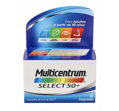 MULTICENTRUM SELECT 50+ 30 COMPRIMIDOS Parafarmacia