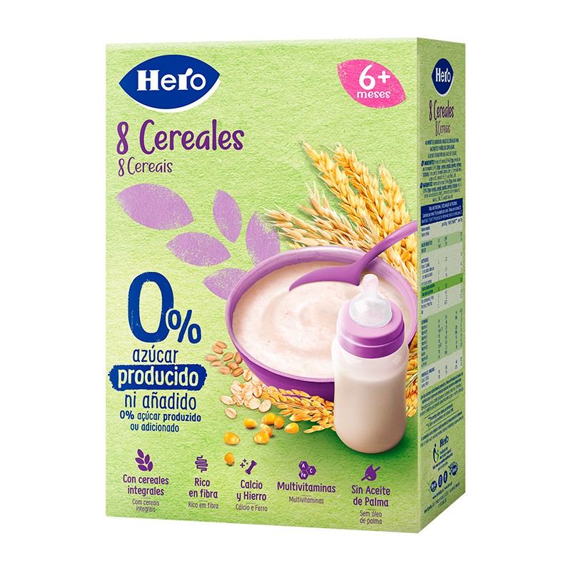 HERO PAPILLA 0% 8 CEREALES 340 G Parafarmacia