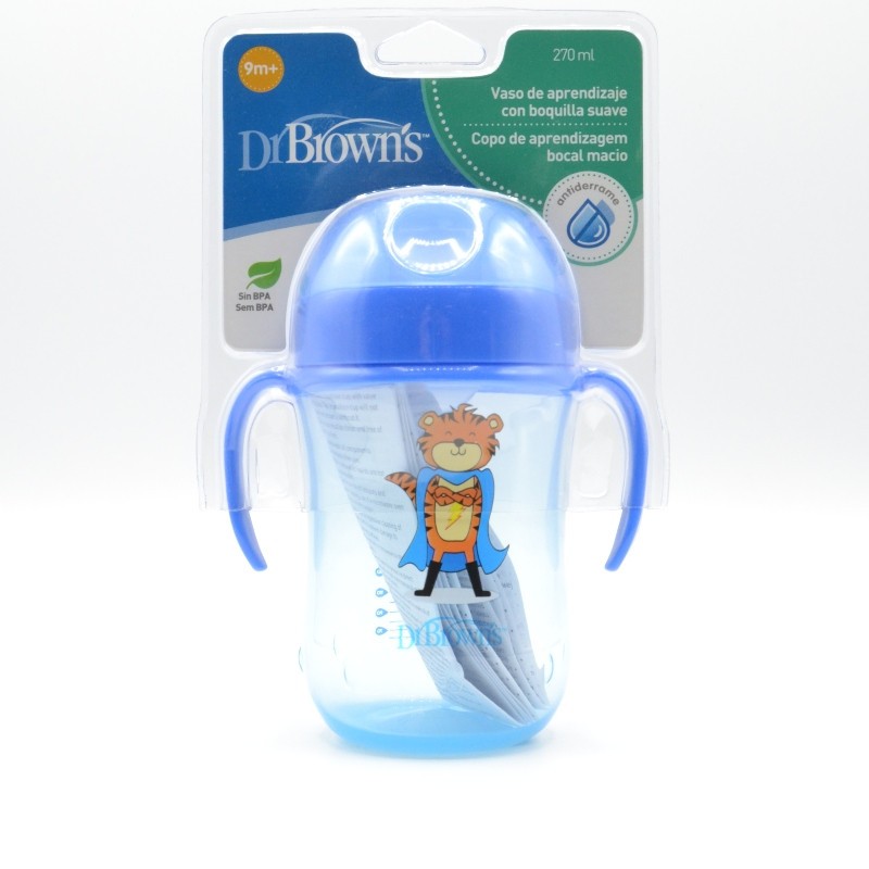 TAZA EDUCATIVA DR BROWN´S NATURAL FLOW + 9M 270 Vajilla y accesorios