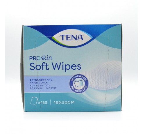 TENA PROSKIN TOALLITAS SECAS SOFT WIPES 135U Cuidado del adulto