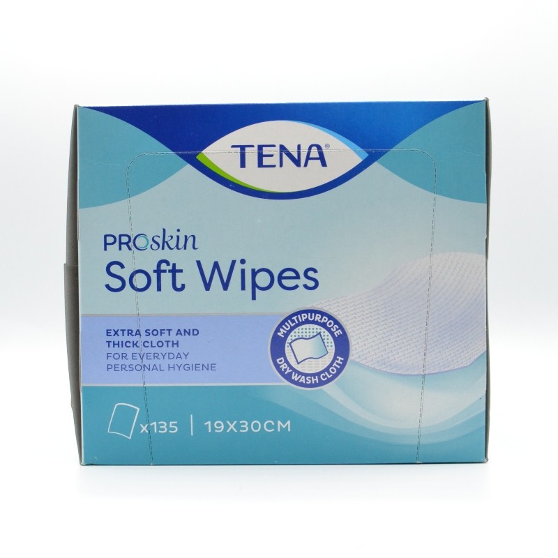 TENA PROSKIN TOALLITAS SECAS SOFT WIPES 135U Cuidado del adulto