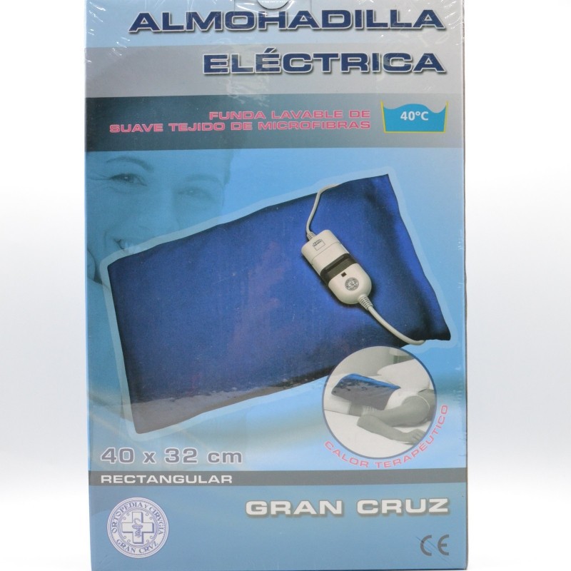 ALMOHADILLA ELECTRICA RECTANGULAR 40X32 CM GRAN CRUZ Terapia frío/calor