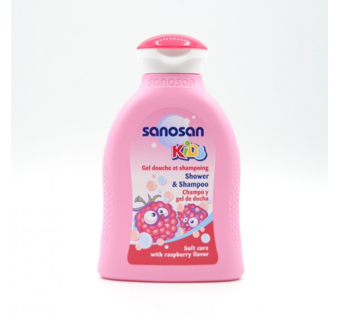 SANOSAN KIDS CHAMPU Y GEL FRAMBUESA 200 ML Higiene e hidratación