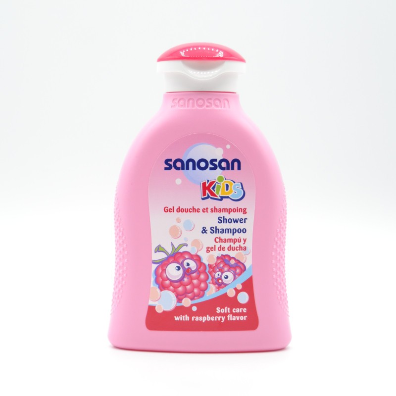 SANOSAN KIDS CHAMPU Y GEL FRAMBUESA 200 ML Higiene e hidratación