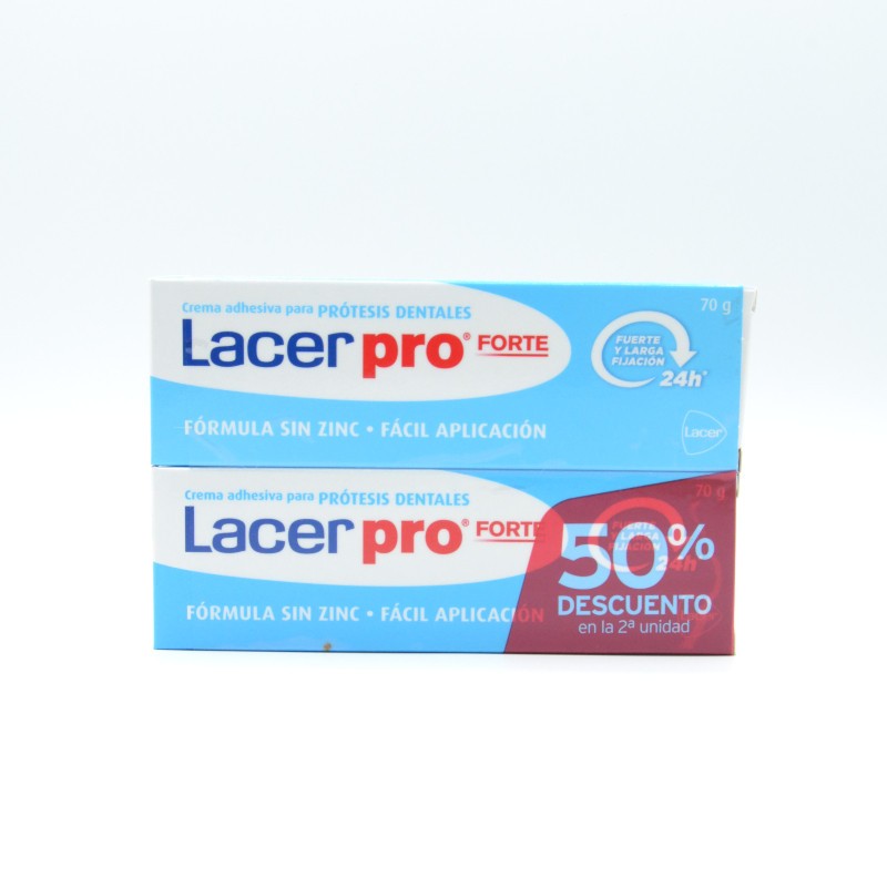 LACERPRO FORTE CREMA ADHESIVA 70 G DUPLO 50% 2ª U Prótesis dental