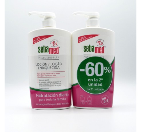 SEBAMED LOCION ENRIQUECIDA DUPLO 2ªUD 60%DTO 750 Hidratación y piel atópica