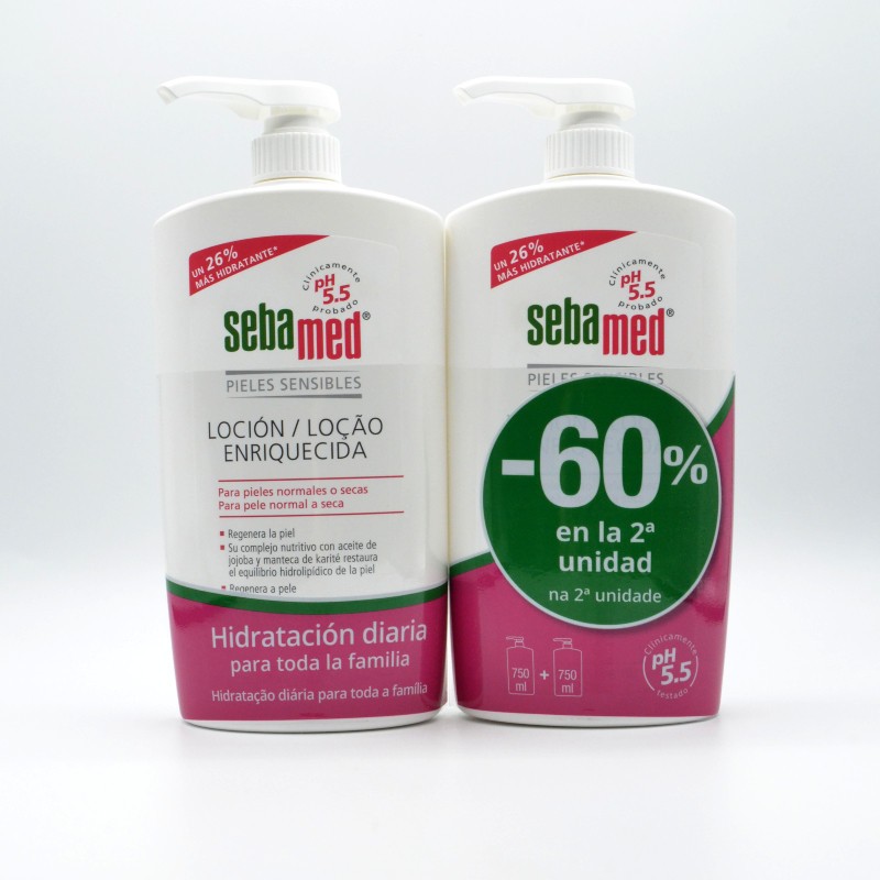 SEBAMED LOCION ENRIQUECIDA DUPLO 2ªUD 60%DTO 750 Hidratación y piel atópica