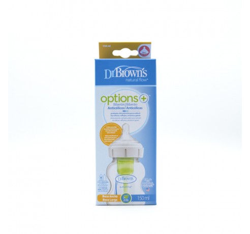 BIBERON DR.BROWN´S OPTIONS+ B/A 150 ML +0M Biberones y tetinas