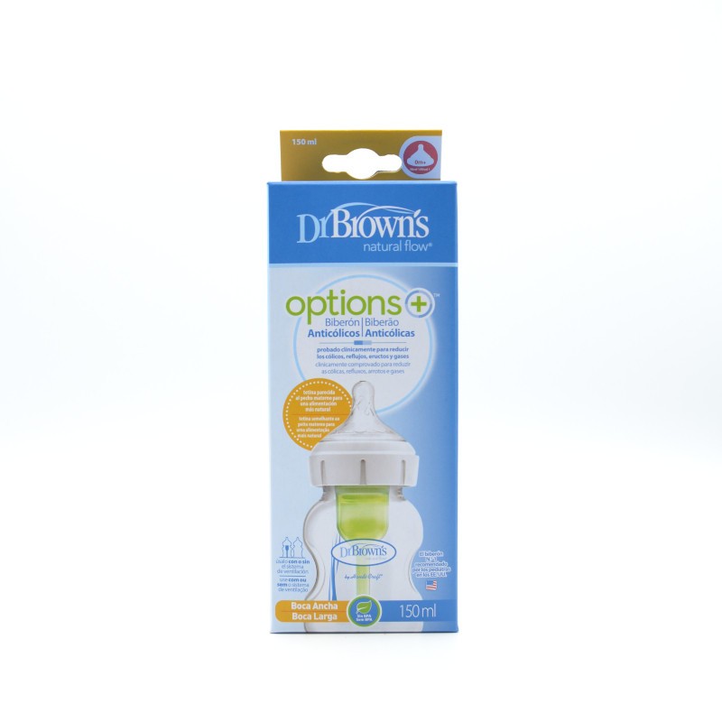 BIBERON DR.BROWN´S OPTIONS+ B/A 150 ML +0M Biberones y tetinas