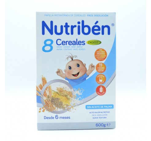 NB PAPILLA 8 CEREALES DIGEST 600 G Papillas y snacks