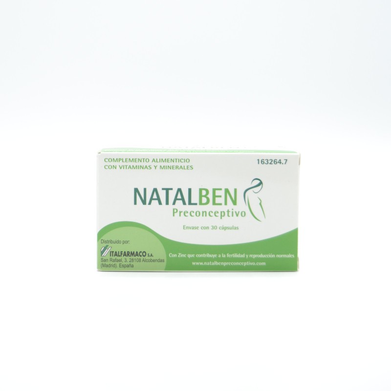 NATALBEN PRECONCEPTIVO 30 CAPS Gestación y embarazo