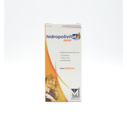 HIDROPOLIVITAL JUNIOR COMP MASTICABLE 40 COMP Complejos multivitamínicos