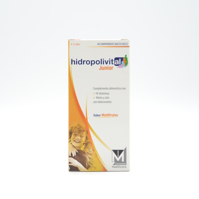 HIDROPOLIVITAL JUNIOR COMP MASTICABLE 40 COMP Complejos multivitamínicos