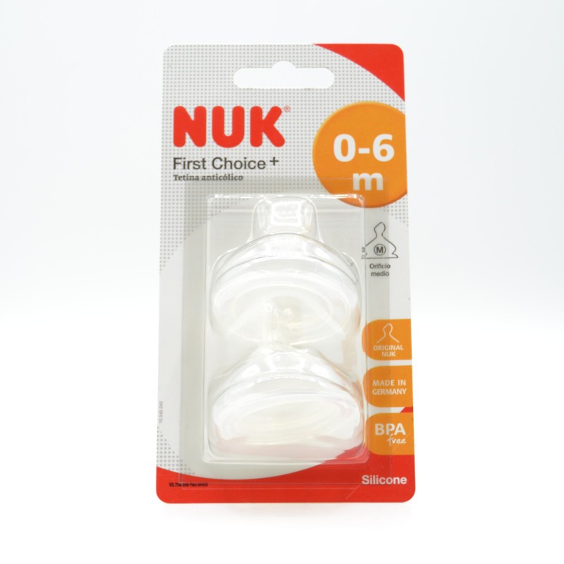 TETINA NUK SILICONA 2U 0-6M M Biberones y tetinas