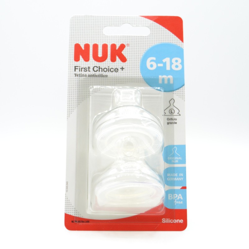 TETINA NUK SILICONA 2U 6-18M Y Biberones y tetinas