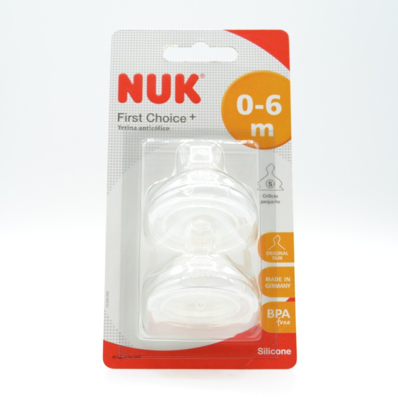 TETINA NUK SILICONA 2U 0-6M S Biberones y tetinas